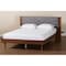 Baxton Studio Hemera Mid-Century Modern Grey Fabric and Wood King Size Platform Bed With Floating Side Table 246-13551-ZORO - alternate 8